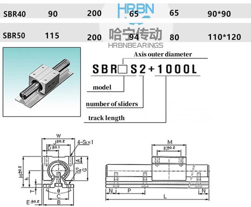 SBR Linear Bearing 12 16 20 25 30 35 UU-8